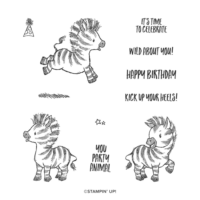 Zany Zebras Cling Stamp Set