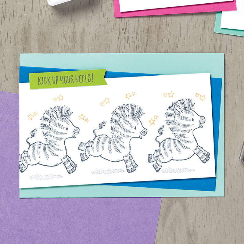 Zany Zebras Cling Stamp Set