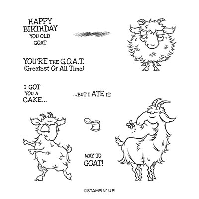 WAY TO GOAT CLING STAMP SET (ENGLISH)