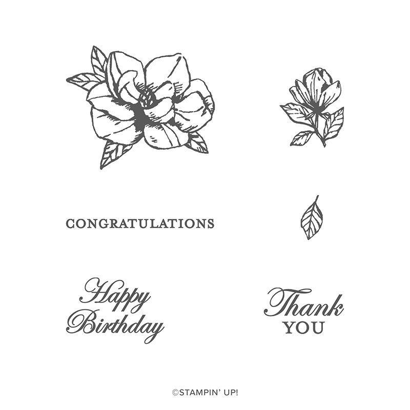 MAGNOLIA BLOOMS PHOTOPOLYMER STAMP SET