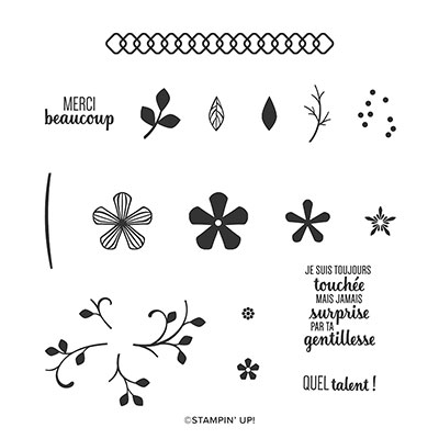 FLEURS ATTENTIONNÉES PHOTOPOLYMER STAMP SET (FRENCH)